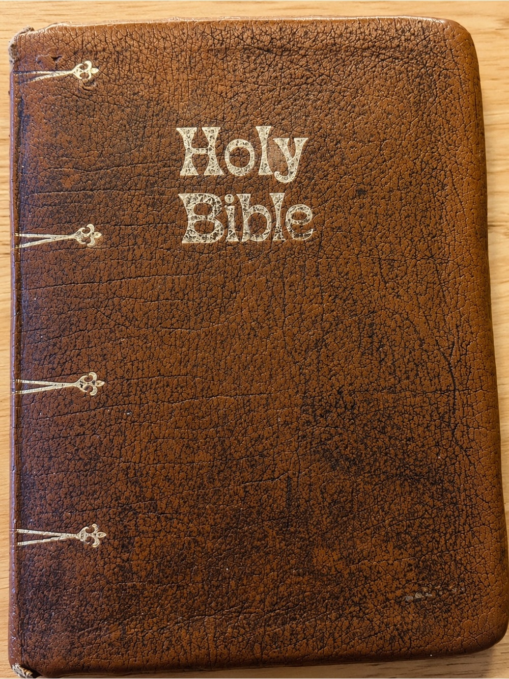 Holy Bible New American Vintage 1970s Leather Thomas Nelson Purse Size Religion